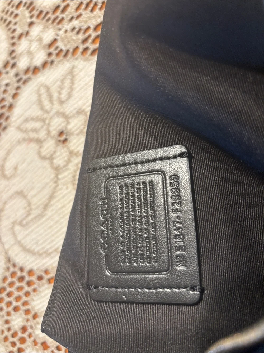 Coach Gray Signature Jacquard Shoulder Bag with Black Trim